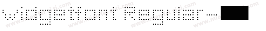 widgetfont Regular字体转换